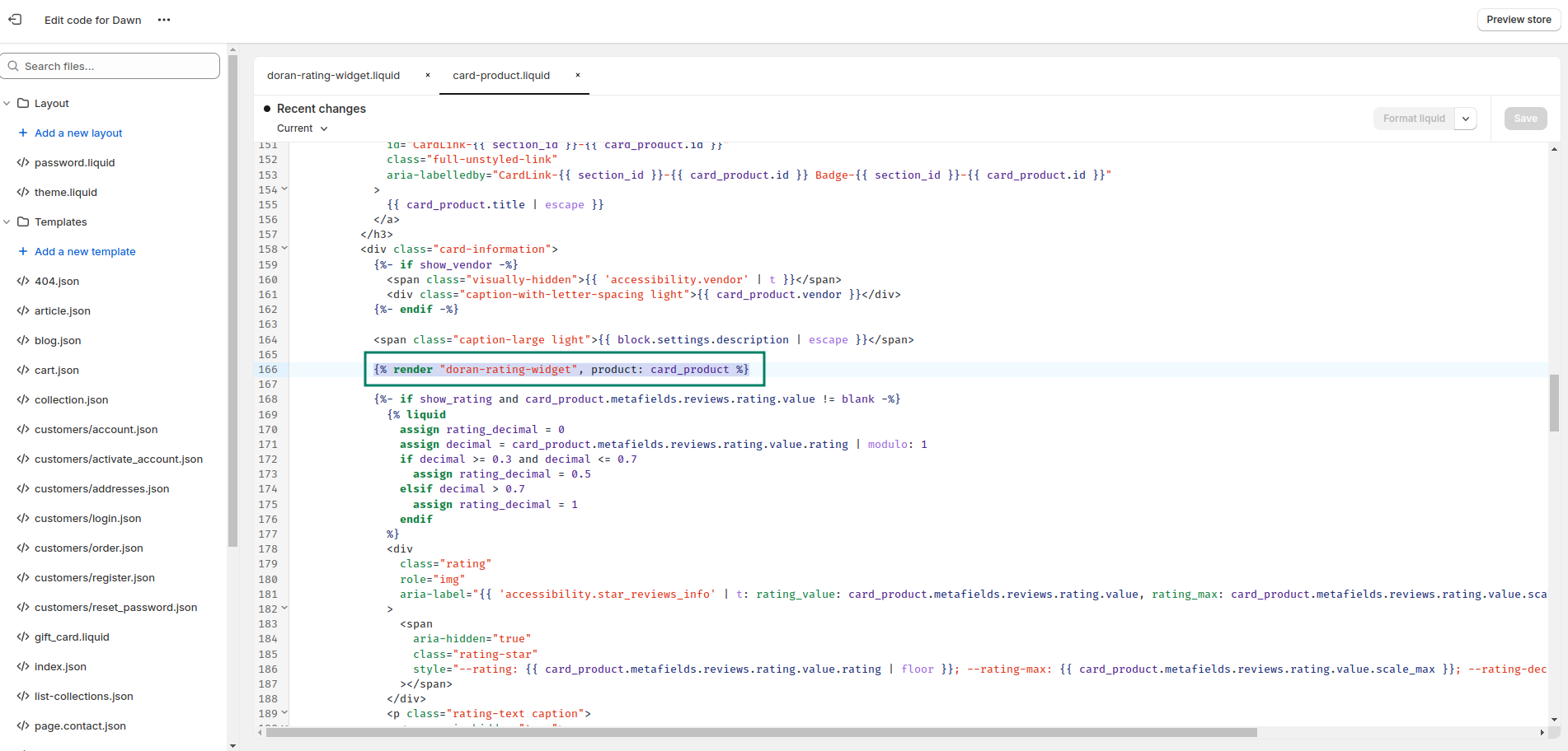 Paste code to card-product.liquid